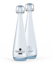 Two clear BRITA Swing bottles with customer logo.